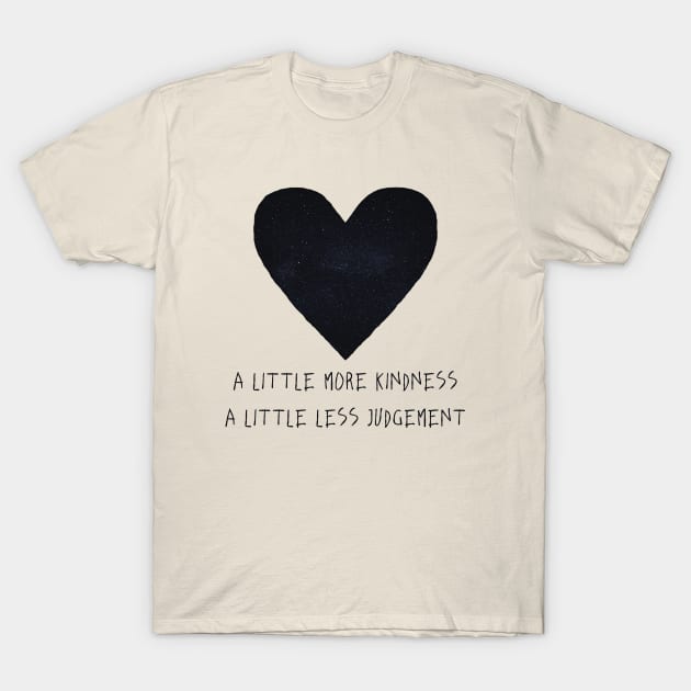 Night Sky Kindness Heart T-Shirt by Knightees